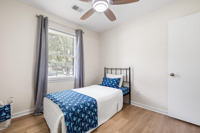 305 Forest Cir, Summerville, SC 29483 - bedroom featuring wood finished floors, baseboards, and ceiling fan