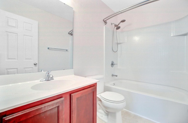 520 Crossland Dr, Moncks Corner, SC 29461 - full bath with toilet, vanity, bathtub / shower combination, and tile patterned floors