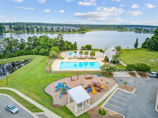 520 Crossland Dr, Moncks Corner, SC 29461 - bird's eye view of a nearby body of water and a pool area