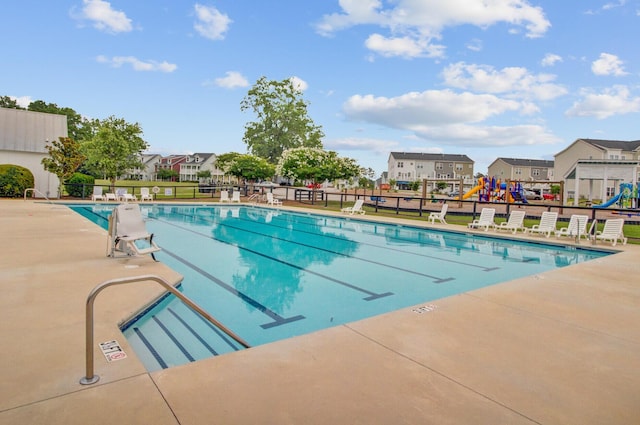 520 Crossland Dr, Moncks Corner, SC 29461 - community pool featuring a patio and a residential view