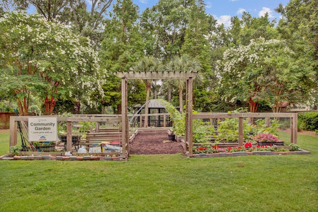 520 Crossland Dr, Moncks Corner, SC 29461 - view of green lawn featuring a garden