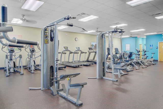 520 Crossland Dr, Moncks Corner, SC 29461 - gym featuring a drop ceiling