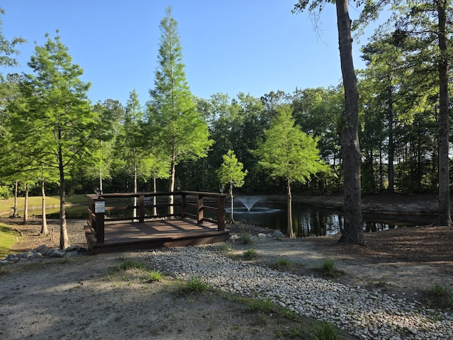view of yard featuring a water view