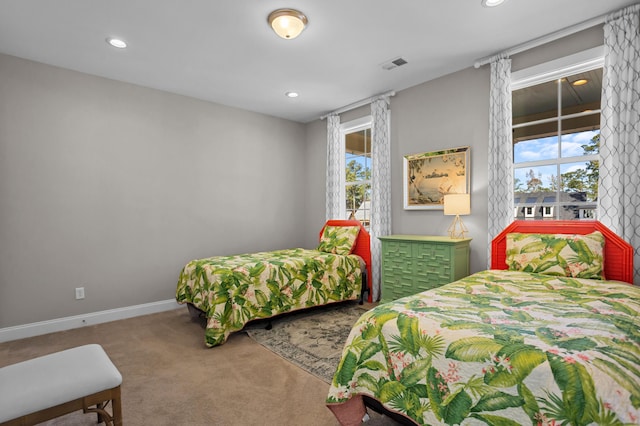 view of carpeted bedroom