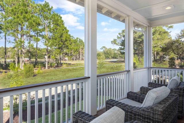 view of sunroom