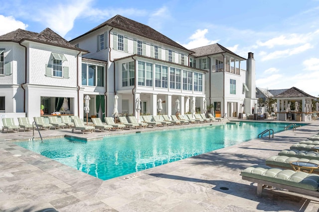 pool featuring a patio