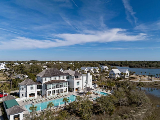 bird's eye view with a residential view