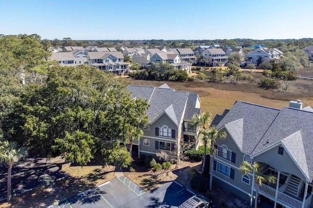 drone / aerial view with a residential view