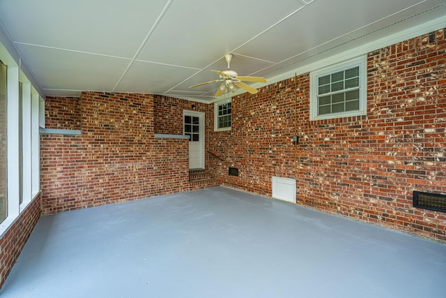 view of patio / terrace featuring ceiling fan