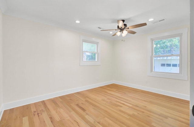 8612 Delhi Rd, North Charleston, SC 29406 - unfurnished room with plenty of natural light, baseboards, ceiling fan, and recessed lighting