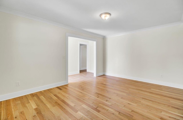 8612 Delhi Rd, North Charleston, SC 29406 - empty room with ornamental molding, light wood-style floors, and baseboards