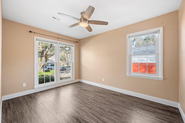 115 Clubhouse Rd, Summerville, SC 29483 - empty room featuring a wealth of natural light, visible vents, and dark wood finished floors