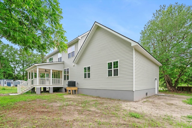 1076 Williams Rd, Charleston, SC 29412 - rear view of property with cooling unit and a ceiling fan
