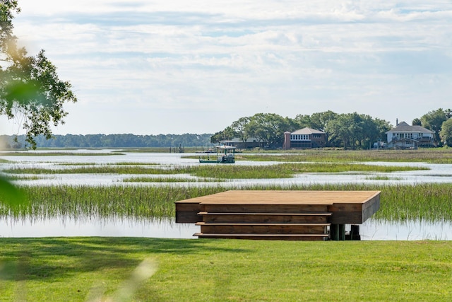 view of property's community with a water view