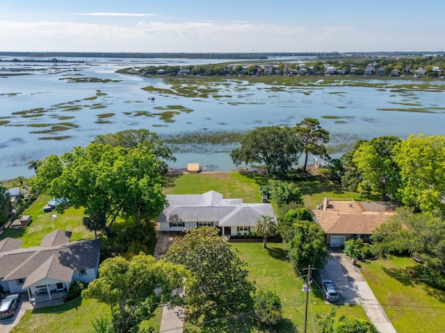 drone / aerial view of a nearby body of water