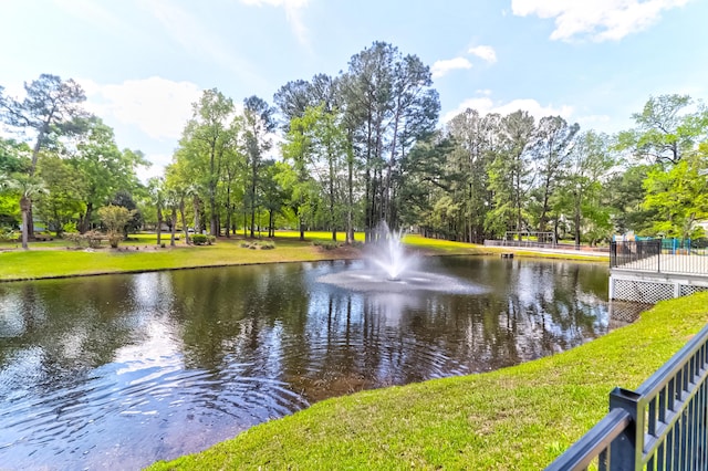 view of water feature