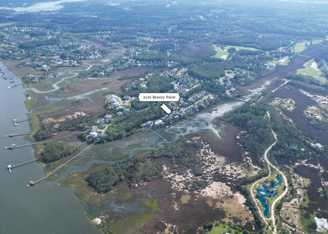 2128 Breezy Point Dr, Mount Pleasant, SC 29466 - aerial overview of property's location featuring a large body of water