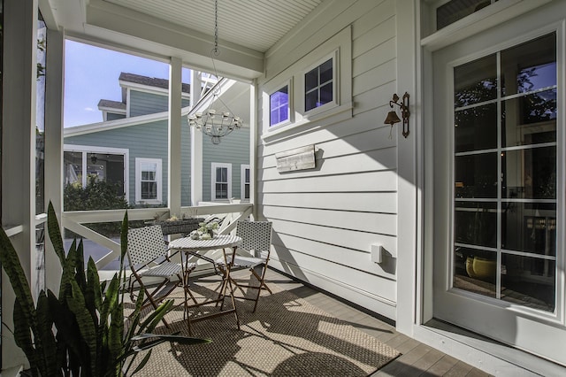 exterior space with a porch