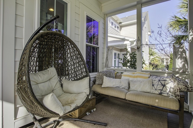 view of sunroom / solarium