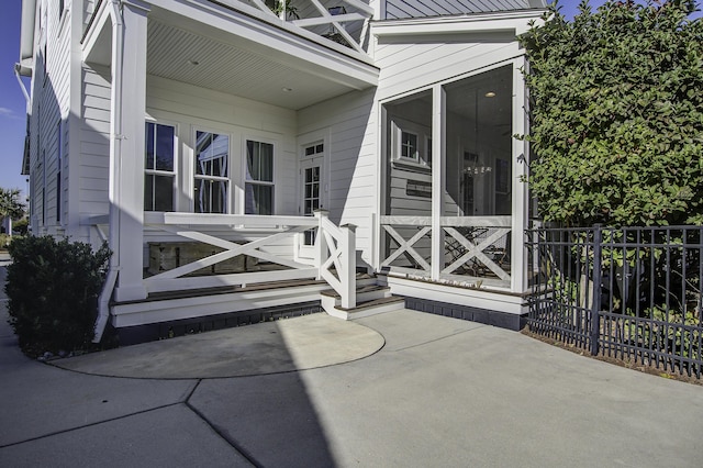 view of doorway to property