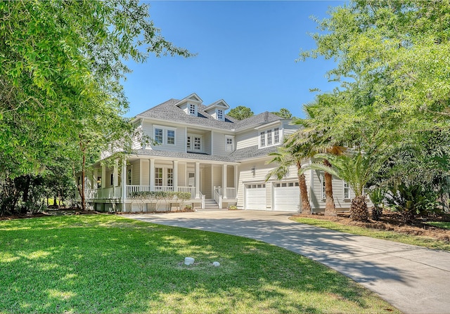 2701 Fountainhead Way, Mount Pleasant, SC 29466 - view of front of house with covered porch, a front lawn, and driveway