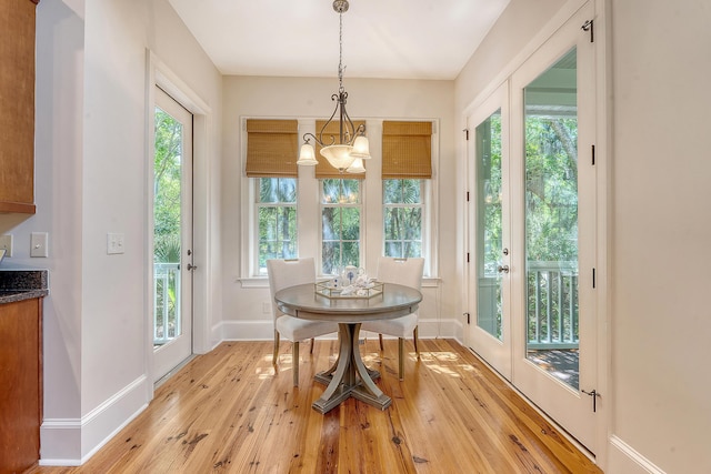 2701 Fountainhead Way, Mount Pleasant, SC 29466 - dining space featuring baseboards, light wood-style flooring, and healthy amount of natural light
