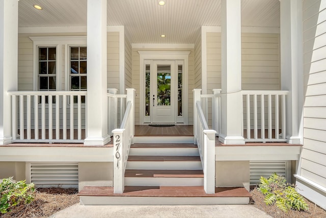 2701 Fountainhead Way, Mount Pleasant, SC 29466 - doorway to property featuring a porch