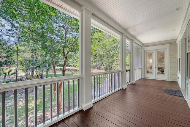 2701 Fountainhead Way, Mount Pleasant, SC 29466 - unfurnished sunroom with french doors
