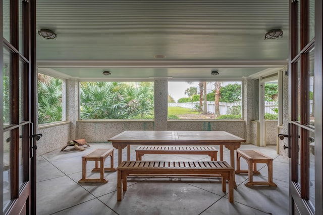 view of sunroom / solarium