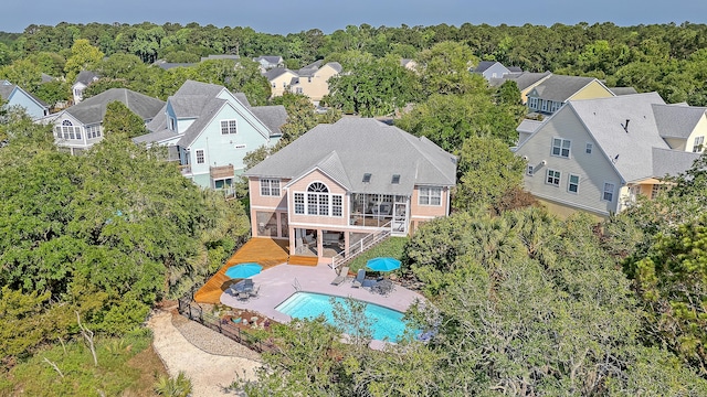 1308 Divot Ct, Mount Pleasant, SC 29466 - aerial view of residential area with a pool