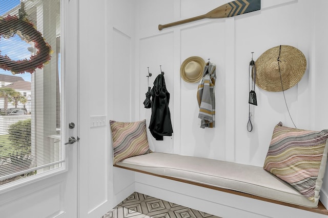 mudroom featuring a healthy amount of sunlight