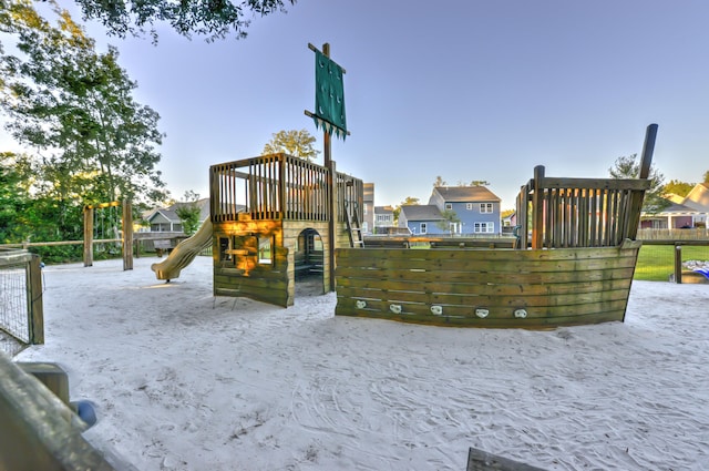 view of jungle gym