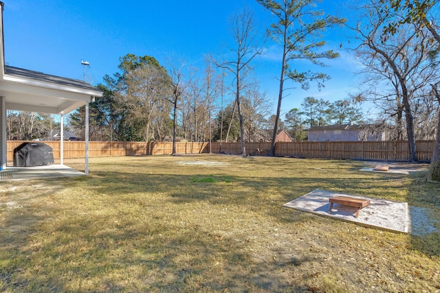 view of yard featuring a patio