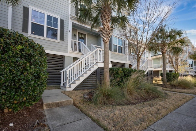 exterior space with stairs