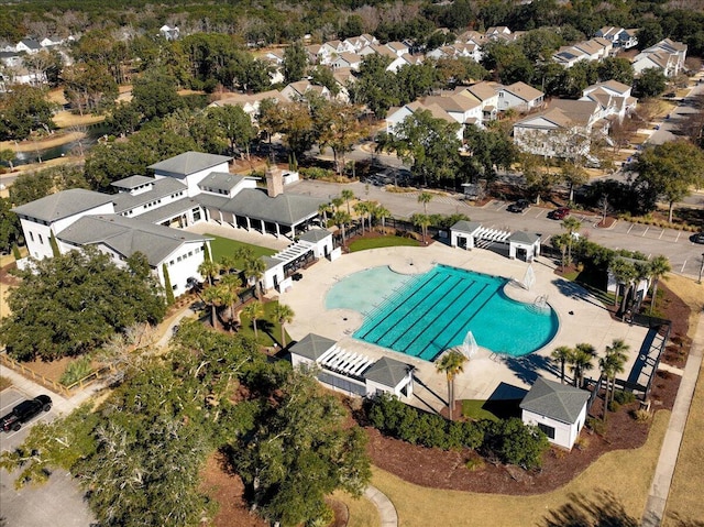 birds eye view of property featuring a residential view