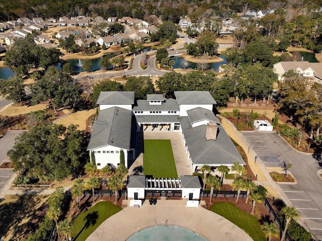 aerial view featuring a residential view