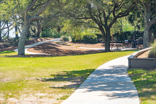 surrounding community featuring a lawn