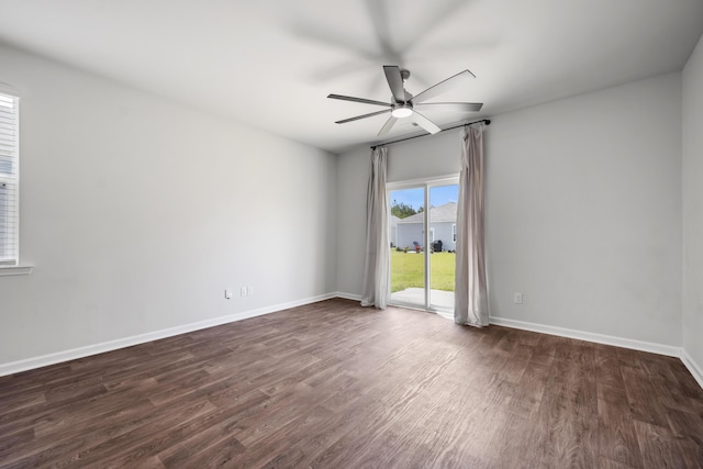 1032 Peridote Way, Ladson, SC 29456 - spare room with a ceiling fan and dark wood-type flooring