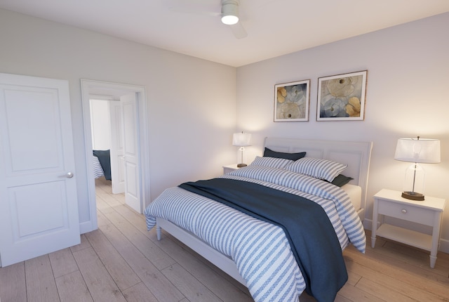 2161 W Jimtown Dr Unit 101, North Charleston, SC 29405 - bedroom featuring light wood finished floors and a ceiling fan