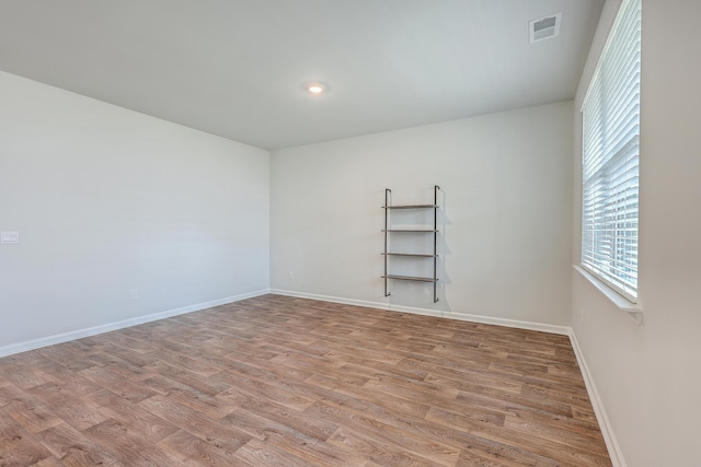 empty room featuring light wood-type flooring