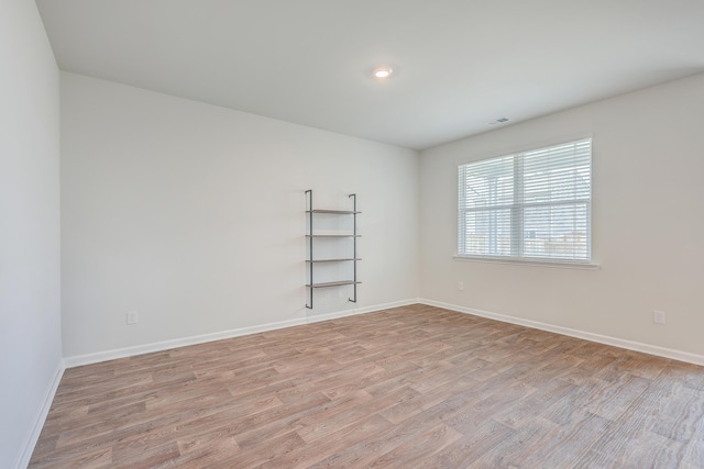 empty room featuring light hardwood / wood-style flooring