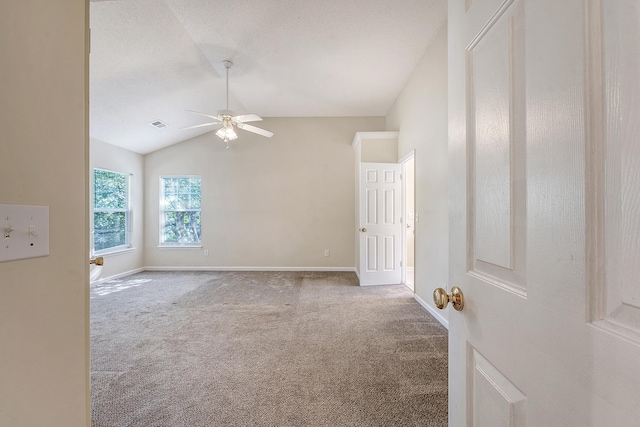 1308 Wild Olive Dr, Mount Pleasant, SC 29464 - unfurnished room featuring carpet flooring, a ceiling fan, and vaulted ceiling