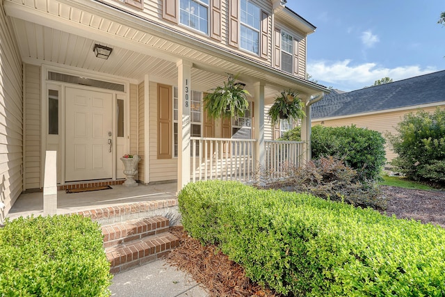 1308 Wild Olive Dr, Mount Pleasant, SC 29464 - view of exterior entry featuring a porch