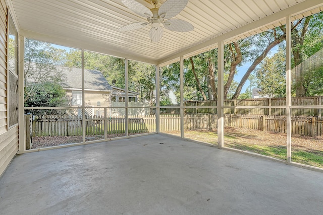 1308 Wild Olive Dr, Mount Pleasant, SC 29464 - unfurnished sunroom featuring a ceiling fan
