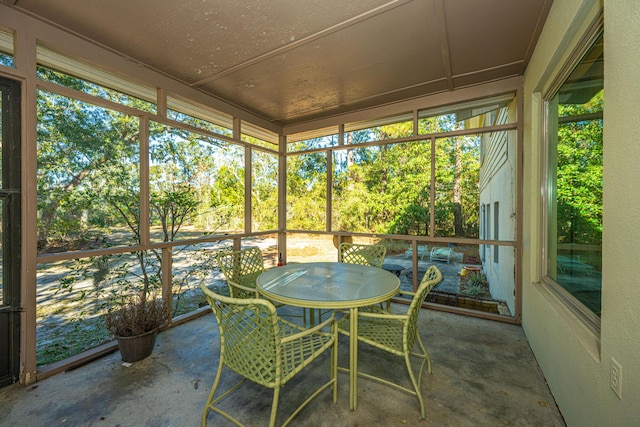 view of sunroom