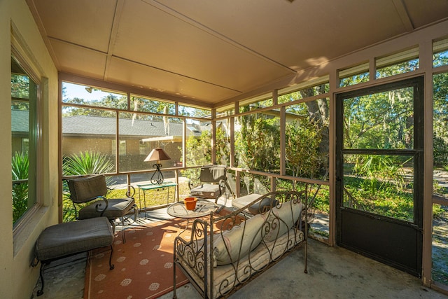 view of sunroom / solarium