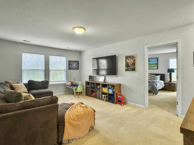 view of carpeted living room