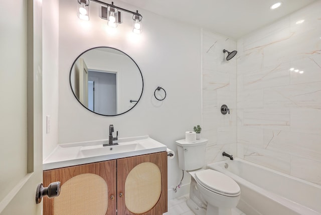 2534 Flamingo Dr, Charleston, SC 29414 - bathroom with toilet, vanity, and shower / bathtub combination