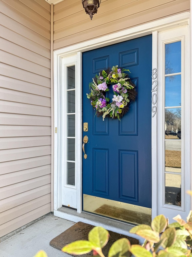 view of doorway to property