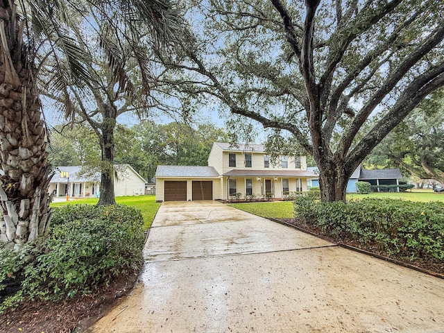 view of front facade with a garage